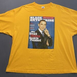 Obama Black Enterprise T Shirt Black History President Obama Family 4XL Yellow‎